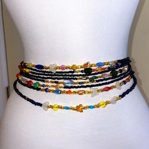 Multicolored waist beads handmade in Ghana